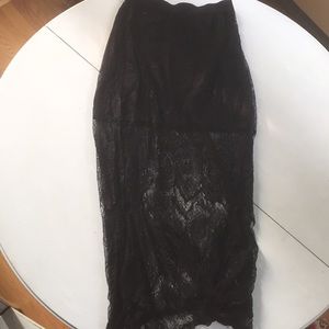 Black Lace Maxi Skirt